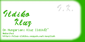 ildiko kluz business card